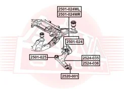 ����� �������� ������ ����� LAND Rover LAND Rover Freelander II FA 2006- ASVA 2524-035 2524035 ����