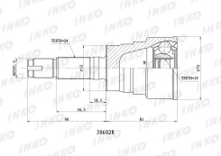 ���� ������� 24/19 ����� ����/��� Daihatsu�Terios�J100�1. �3�1997. �03- Inko 306028 306028 ����