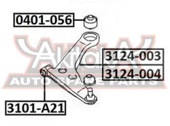 ����� �������� ������ ����� Chery Chery FORA A21 2006- ASVA 3124-004 3124004 ����