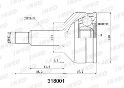 ���� ������� 25/25 ����� Moskvich�21412�1. �5�51�kW�1989. �05- Inko 318001 318001 ����