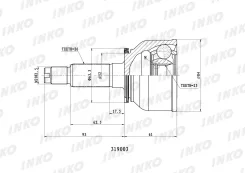 ���� ������� 26/23 ����� Mazda�626�II�GC�1. �6�55�kW�1983. �03- Inko 319003 319003 ����