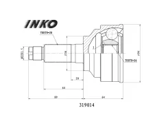 ���� ������� 28/26 ����� Mazda�626�III�GD��1987.09- Inko 319014 319014 ����