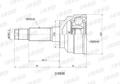 ���� ������� 26/22 ����� ����/��� KIA�Shuma�II�FB�1. �6�75�kW�2001. �05- Inko 319028 319028 ����