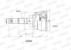 ���� ������� 21/22 ����� Nissan�Cherry�III�N12�1. �3�44�kW�1982. �05- Inko 320004 320004 ����