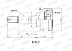 ���� ������� 23/19 ����� ����/��� Nissan�March�/�Micra�K11�1. �0�1992. �01- Inko 320046 320046 ����