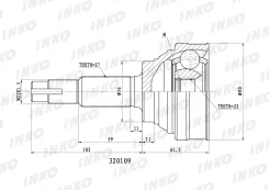 ���� ������� 27/22 ����� ����/��� Nissan�Primera�P10��1990.06- Inko 320109 320109 ����