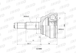 ���� ������� 23/25 ����� ����/��� Renault�Laguna�I�B56_, ��556_��1993. �11- Inko 323080 323080 ����