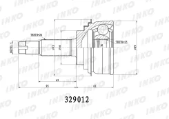 ���� ������� 26/25 ����� ����/��� Toyota�Celica�AT16_, ��ST16_��1987. �01- Inko 329012 329012 ����