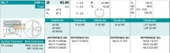 �������� ������� wl-t d93 std 2,5-2-3 Mazda WL-T 99- Teikin 42185std 42185STD ����