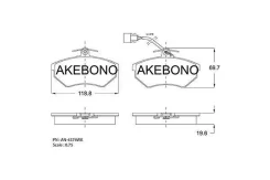 ������� ��������� ������ AUDI 80, VW GOlF, Vento 91-99 Akebono AN4374WK AN4374WK ����
