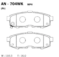 ������� ��������� ������ Mazda MPV 03-06 2300,2500,2000 Akebono AN704WK AN704WK ����