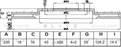 ���� ��������� �������� Toyota Yaris/Echo/Platz/Vios 99- Blitz BS0525 BS0525 ����