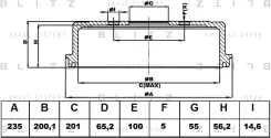 ������� ��������� Toyota �arina E 92- Blitz BT0114 BT0114 ����