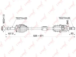 ������ � ����� ����� ���� Nissan Blueberd Sylphy G10 1.5 00- / Wingroad AD Y11 1.3/1.5 00- / Sunny B15 1.3/1.5 98- / +ABS / AT / = FR RH LYNX CD1100A...