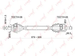 ������ � ����� ����� ���� Skoda Octavia II-III 1.6 04- / YETI 1.6 14- / AT / = FR RH / - 1Z62159293 LYNX CD1141 CD1141 ����