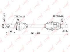 ������ � ����� ����� ��� Toyota Corolla/Spacio ZZE122 01- / ISIS ZNM10 04- / WISH ZNE10 03- / Caldina ZZT241 02- / = FR LH LYNX CD1154A CD1154A ����