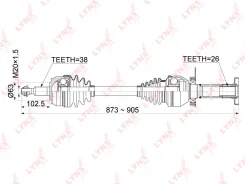 ������ � ����� ����� ���� VW Multivan V / Transporter V 03- 2.0TDI, 2.5TDI MT FR RH LYNX CD1164 CD1164 ����