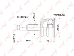 ���� ������� ����� ����/��� MMC COLT Z27A 1.5 02- / 4WD LYNX CO3729 CO3729 ����