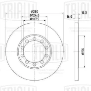 ���� ����. ��� �/� Ford Transit 06- ���. d=280 thk=16 PCD-5/124 ��� ����/��� Ford Transit 06- ���. d=280/ thk=16/ PCD-5/124 Trialli DF105104 DF105104...