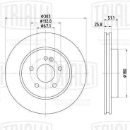 ���� ����. ��� �/� Mercedes M-Class W163 98- �����. d=303 ����� ����/��� Mercedes M-Class W163 98- �����. d=303 Trialli DF150108 DF150108 ����