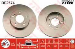 ���� ��������� ����� Nissan Maxima / Maxima QX IV A32 2.0 02.1995 - 08.2000 Nissan Maxima III J30 3.0 i 10.1988 - 06.1994 TRW DF2574 DF2574 ����