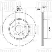 ���� ����. ��� �/� BMW X3 E83 04- �����. d=325 ����� ����/��� BMW X3 E83 04- �����. d=325 Trialli DF263920 DF263920 ����