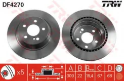 ���� ��������� ������ MB W211 2.0-5.0/4.0CDi 02 DF4270 TRW DF4270 DF4270 ����