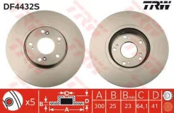 ���� ��������� ����� Dongfeng Honda Co. Ltd CR-V 2004 - 2007Honda Accord EURO VIII 2003 - 2008, Accord VIII 2003, CR-V II 2005 - 2006 TRW DF4432S DF44...