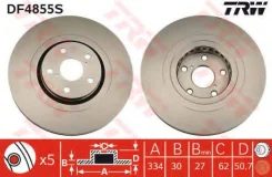 ���� ��������� ����� Lexus GS _S19_ 300 GRS190_ 04.2005 - 11.2011 Lexus GS _L1_ 250 GRL11_ 01.2012 - TRW DF4855S DF4855S ����