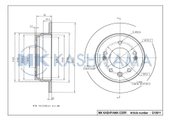 ���� ��������� ������ Hyundai i30/ix35/KIA CEED/Sportage G10011 Kashiyama G10011 G10011 ����