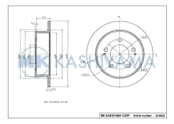 ���� ��������� ������ 08. D568.11 299�10,5 5 ��� SS Actyon/Kyron/Rexton II 06- Kashiyama G10033 G10033 ����