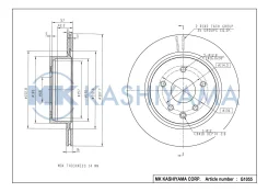 ���� ���������, ������ 09. B522.11 308x16 5 ��� Infiniti EX37 08- Kashiyama G1055 G1055 ����