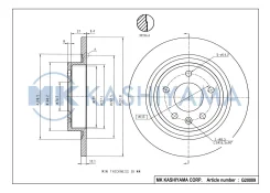 ���� ���������, ������ 08. B351.10 292x12 5 ��� CH Cruze j300 12- Kashiyama G20009 G20009 ����
