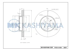 ���� ���������, �������� 09.5736.11 255x22 4 ��� TO Corolla EE101, EE111, ZZE111, AE101, AE111, ZZE112, AE102, WZE110, CE110, CDE110 92-01 Kashiyama G...