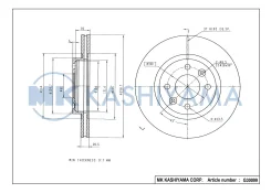 ���� ��������� �������� DF2586 259x20,6 4 ��� NI Kubistar X76, X80 03- RE Clio 91-08, Kangoo 97-, Megane 96-03, Twingo 96- Kashiyama G30099 G30099 ���...