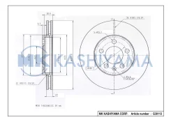 ���� ���������, �������� DF2803 255,8x22 5 ��� AU A1 8X_ 10- SK Fabia 99- VW Polo 01- Kashiyama G30113 G30113 ����