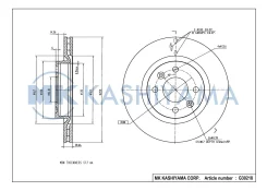 ���� ���������, �������� 09.5802.21 259x20,6 4 ��� NI Kubistar X76, X80 03- RE Logan 06-, Sandero. Clio 91-08, Kangoo 97-, Megane 96-03, Twingo 96- Ka...