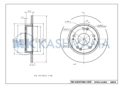 ���� ���������, ������ 08. A147.10 260x9 5 ��� HO Prelude 97-, Civic 12- Kashiyama G5019 G5019 ����