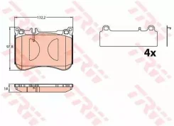 ������� ����. ���. Mercedes-BENZ S-Class W222/V222/X222 05.13- TRW GDB2144 GDB2144 ����