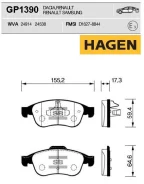 ������� ����. ���. Hagen Dacia Duster / Renault Fluence, Grand Scenic, Megane, Scenic Sangsinbrake GP1390 GP1390 ����