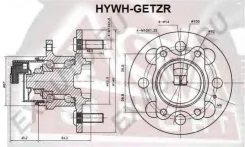 ������� ������ � �������� ��� Hyundai GETZ TB 2002 ASVA HYWH-Getzr 527501C100, 527501G100, 527501G101, 527501C200 ����