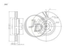 ���� ��������� �������� DF4426 280x25 4 ��� OP Astra L08, L67, L70, L69, L35, L48 04-, Meriva 03-10, Corsa C 00-, Combo F06, F25 05-11, Tigra 04- JD J...