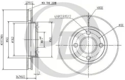 ���� ��������� �������� DF7222S 238x22 4 ��� NI Cube Z11 02-08, March K12 02-10, Note E11 05-12, Tiida C11 04-12 JD JBD0072 JBD0072 ����