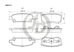 ������� ���������, ������ D6124H MI Lancer wgn CS5W 00-/Outlander 03- JD JBP0114 JBP0114 ����