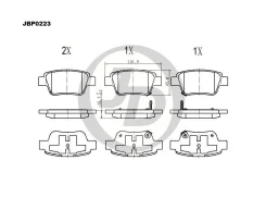 ������� ���������, ������ D2239MH TO Avensis #T25# 03-, Estima #R50/55 06-, CorollaVerso #R10 04- JD JBP0223 JBP0223 ����