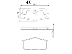 ������� ���������, ������ D1185 NI Almera N16E 00-, Primera wgn W10 90-, Estate W10 94- JD JBP0259 JBP0259 ����