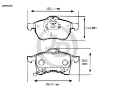 ������� ���������, �������� GDB1668 OP Astra G/H, Zafira A, Meriva JD JBP0273 JBP0273 ����