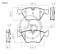 ������� ���������, �������� GDB1559 BMW 3/5 E90, E60 JD JBP0309 JBP0309 ����