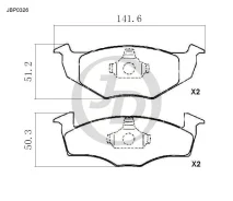 ������� ���������, �������� GDB1274 VW Polo, Lupo 97- SE Arosa 97-04, Ibiza 06- SK Fabia 99- JD JBP0326 JBP0326 ����