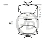������� ��������� �������� ������ VW Transporter F7D 1/96-6/03, Transporter F70 9/90-5/96 JD JBP0439 JBP0439 ����